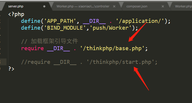 base.php是5.1框架里的，沒有start.php